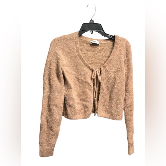 Hollister Sweaters - Hollister Light Brown Fuzzy Cardigan Sweater